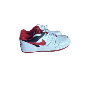 Nike Kids Size 3.5 Red White Black Full Force Low Shoes Sneakers